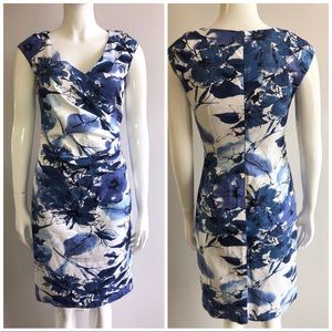 NWOT Blue Pencil Midi Dress Sahs Fifth Avenue